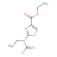 Chemical structure of ethyl 2-[(chlorocarbonyl)(ethyl)amino]-1,3-thiazole-4-carboxylate - CSSB14968819241