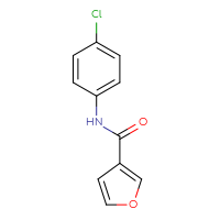 Chemical structure of N-(4-chlorophenyl)furan-3-carboxamide - CSSB00103319035
