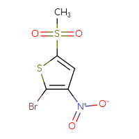 Chemical structure of 2-bromo-5-methanesulfonyl-3-nitrothiophene - CSSB00000696955