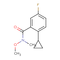 Chemical structure of 2-cyclopropyl-5-fluoro-N-methoxy-N-methylbenzamide - CSSB03500583158