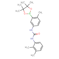 Chemical structure of 3-(2,3-dimethylphenyl)-1-[4-methyl-3-(4,4,5,5-tetramethyl-1,3,2-dioxaborolan-2-yl)phenyl]urea - CSSB21332144876