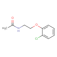 Chemical structure of N-[2-(2-chlorophenoxy)ethyl]acetamide - CSSB00000008494