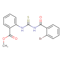 Chemical structure of methyl 2-({[(2-bromophenyl)formamido]methanethioyl}amino)benzoate - CSSB00132439255
