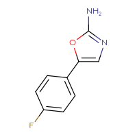 Chemical structure of 5-(4-fluorophenyl)-1,3-oxazol-2-amine - CSSB00000088896