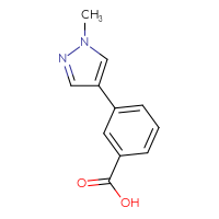 Chemical structure of 3-(1-methyl-1H-pyrazol-4-yl)benzoic acid - CSSB00000760505