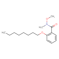 Chemical structure of N-methoxy-N-methyl-2-(octyloxy)benzamide - CSSB21224761335