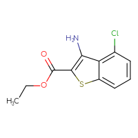 Chemical structure of ethyl 3-amino-4-chloro-1-benzothiophene-2-carboxylate - CSSB00006003859