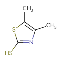 Chemical structure of dimethyl-1,3-thiazole-2-thiol - CSSB00000759927