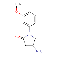 Chemical structure of 4-amino-1-(3-methoxyphenyl)pyrrolidin-2-one - CSSB00000749293