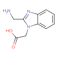 Chemical structure of 2-[2-(aminomethyl)-1H-1,3-benzodiazol-1-yl]acetic acid - CSSB00010242717
