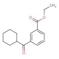 Chemical structure of ethyl 3-cyclohexanecarbonylbenzoate - CSSB00020569537