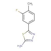 Chemical structure of 5-(3-fluoro-4-methylphenyl)-1,3,4-thiadiazol-2-amine - CSSB00011230182