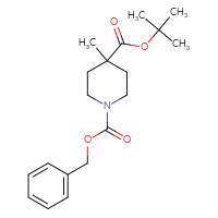 Chemical structure of 1-benzyl 4-tert-butyl 4-methylpiperidine-1,4-dicarboxylate - CSSB00010253286