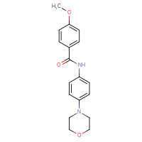 Chemical structure of 4-methoxy-N-[4-(morpholin-4-yl)phenyl]benzamide - CSSB00028007585