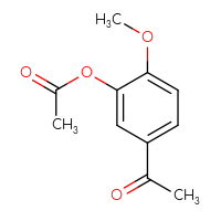 Chemical structure of 5-acetyl-2-methoxyphenyl acetate - CSSB00009994628