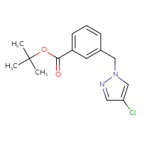 Chemical structure of tert-butyl 3-[(4-chloro-1H-pyrazol-1-yl)methyl]benzoate - CSSB02035652018