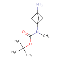 Chemical structure of tert-butyl N-{3-aminobicyclo[1.1.1]pentan-1-yl}-N-methylcarbamate - CSSB00135128569