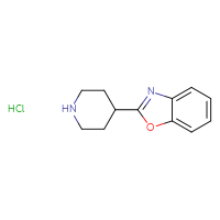 Chemical structure of 2-(piperidin-4-yl)-1,3-benzoxazole hydrochloride - CSSB00016995349