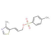 Chemical structure of (2E)-3-(4-methyl-1,3-thiazol-5-yl)prop-2-en-1-yl 4-methylbenzene-1-sulfonate - CSSB21246264036