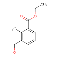 Chemical structure of ethyl 3-formyl-2-methylbenzoate - CSSB00025778573