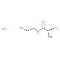 Chemical structure of (2S)-2-amino-N-propylpropanamide hydrochloride - CSSB00138437709