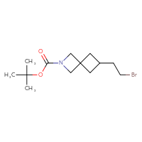 Chemical structure of tert-butyl 6-(2-bromoethyl)-2-azaspiro[3.3]heptane-2-carboxylate - CSSB02125699104