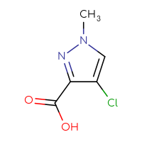 Chemical structure of 4-chloro-1-methyl-1H-pyrazole-3-carboxylic acid - CSSB00000028334