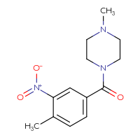 Chemical structure of 1-methyl-4-(4-methyl-3-nitrobenzoyl)piperazine - CSSB00036402758