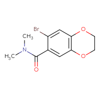 Chemical structure of 7-bromo-N,N-dimethyl-2,3-dihydro-1,4-benzodioxine-6-carboxamide - CSSB00021225229