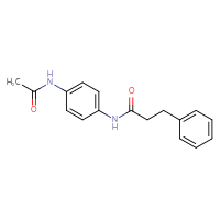 Chemical structure of N-(4-acetamidophenyl)-3-phenylpropanamide - CSSB00020584366