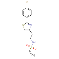 Chemical structure of N-{2-[2-(4-fluorophenyl)-1,3-thiazol-4-yl]ethyl}ethene-1-sulfonamide - CSSB21332108777