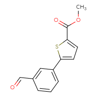 Chemical structure of methyl 5-(3-formylphenyl)thiophene-2-carboxylate - CSSB06378948317