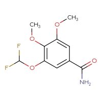 Chemical structure of 3-(difluoromethoxy)-4,5-dimethoxybenzamide - CSSB15033525032