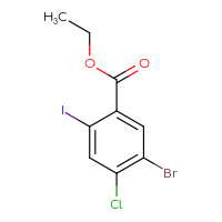 Chemical structure of ethyl 5-bromo-4-chloro-2-iodobenzoate - CSSB00012920305