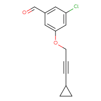 Chemical structure of 3-chloro-5-[(3-cyclopropylprop-2-yn-1-yl)oxy]benzaldehyde - CSSB06368773390