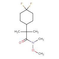 Chemical structure of 2-(4,4-difluorocyclohexyl)-N-methoxy-N,2-dimethylpropanamide - CSSB15033579514