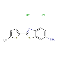 Chemical structure of 2-(5-methylthiophen-2-yl)-1,3-benzothiazol-6-amine dihydrochloride - CSSB00138437972