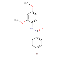Chemical structure of 4-bromo-N-(2,4-dimethoxyphenyl)benzamide - CSSB00026262296