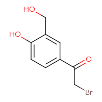 Chemical structure of 2-bromo-1-[4-hydroxy-3-(hydroxymethyl)phenyl]ethan-1-one - CSSB00010262812