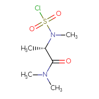 Chemical structure of (2S)-2-[(chlorosulfonyl)(methyl)amino]-N,N-dimethylpropanamide - CSSB14985244881