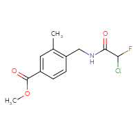 Chemical structure of methyl 4-[(2-chloro-2-fluoroacetamido)methyl]-3-methylbenzoate - CSSB21332054977