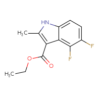Chemical structure of ethyl 4,5-difluoro-2-methyl-1H-indole-3-carboxylate - CSSB00016998172