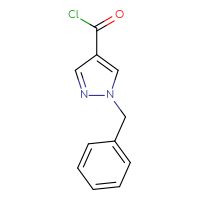 Chemical structure of 1-benzyl-1H-pyrazole-4-carbonyl chloride - CSSB00010065311