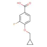 Chemical structure of 4-(cyclopropylmethoxy)-3-fluorobenzoic acid - CSSB00011234189