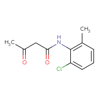 Chemical structure of N-(2-chloro-6-methylphenyl)-3-oxobutanamide - CSSB00012339516