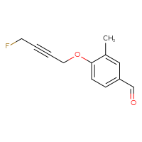 Chemical structure of 4-[(4-fluorobut-2-yn-1-yl)oxy]-3-methylbenzaldehyde - CSSB20476495250