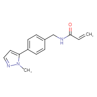 Chemical structure of N-{[4-(1-methyl-1H-pyrazol-5-yl)phenyl]methyl}prop-2-enamide - CSSB00116250488