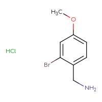 Chemical structure of 1-(2-bromo-4-methoxyphenyl)methanamine hydrochloride - CSSB02515432989
