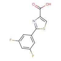Chemical structure of 2-(3,5-difluorophenyl)-1,3-thiazole-4-carboxylic acid - CSSB00011518845