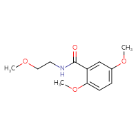Chemical structure of 2,5-dimethoxy-N-(2-methoxyethyl)benzamide - CSSB00103401247